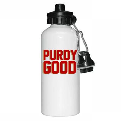 Brock Hard Purdy Good Mr Irrelevant 262 San Francisco Fan Aluminum Water Bottle 