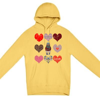 Bear Hearts Pattern Red Plaid Leopard Floral Valentines Day Gift Premium Pullover Hoodie