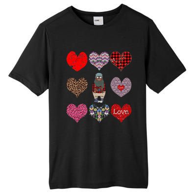 Bear Hearts Pattern Red Plaid Leopard Floral Valentines Day Gift Tall Fusion ChromaSoft Performance T-Shirt