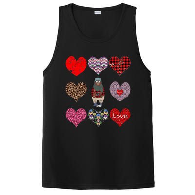 Bear Hearts Pattern Red Plaid Leopard Floral Valentines Day Gift PosiCharge Competitor Tank