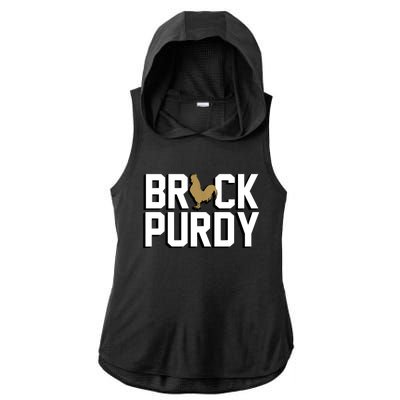 Brock Hard Purdy Good Mr Irrelevant 262 San Francisco Fan Ladies PosiCharge Tri-Blend Wicking Draft Hoodie Tank