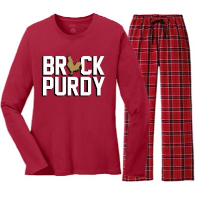 Brock Hard Purdy Good Mr Irrelevant 262 San Francisco Fan Women's Long Sleeve Flannel Pajama Set 