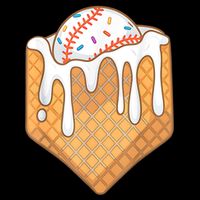 Baseball Home Plate Ice Cream Drip Fun Sports Lover 16 in Basic Backpack