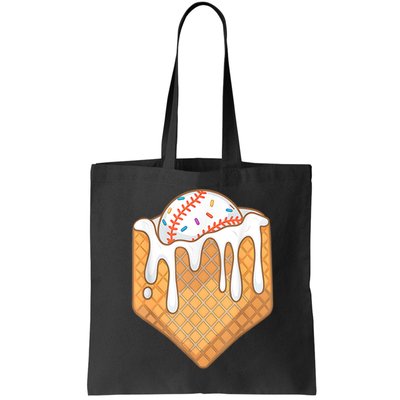 Baseball Home Plate Ice Cream Drip Fun Sports Lover Bag