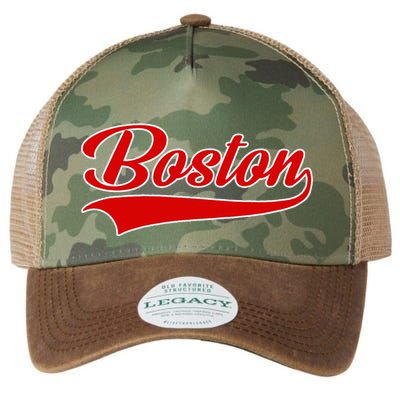 Boston Hometown Pride Throwback Design Print Classic Legacy Tie Dye Trucker Hat