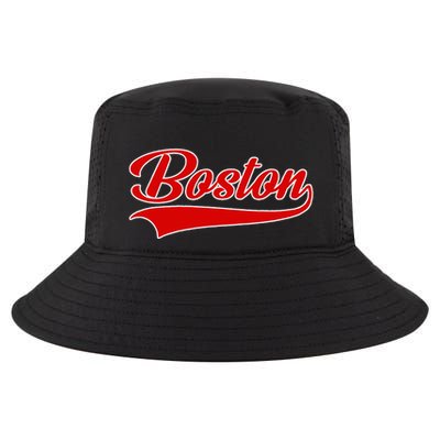 Boston Hometown Pride Throwback Design Print Classic Cool Comfort Performance Bucket Hat
