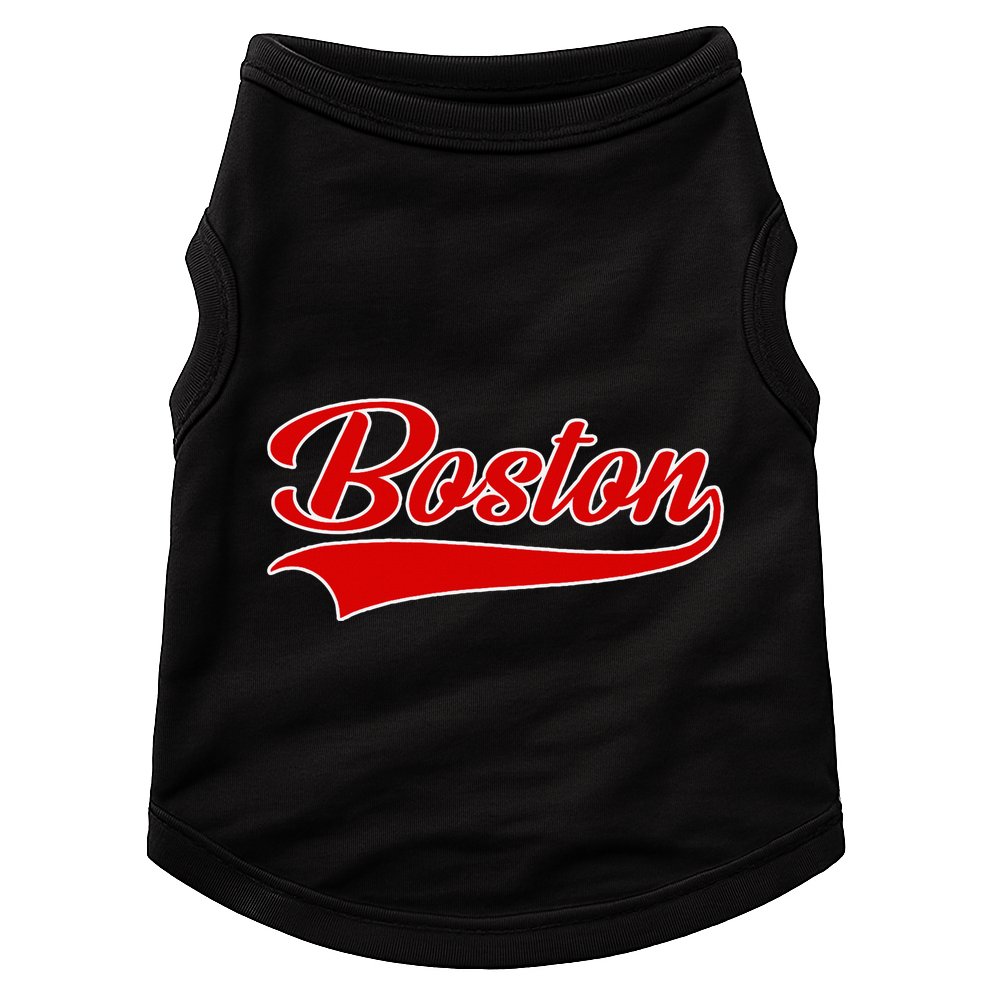 Boston Hometown Pride Throwback Design Print Classic Doggie Tank