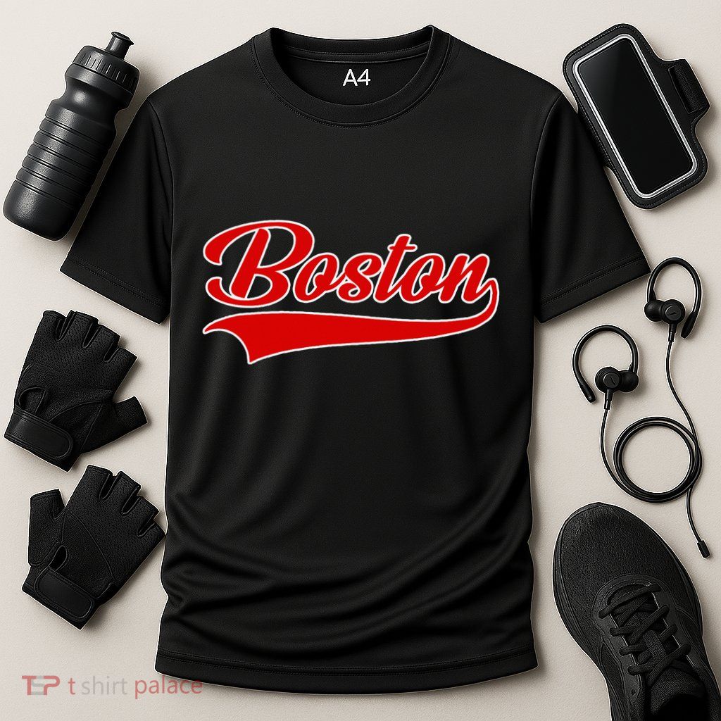 Boston Hometown Pride Throwback Design Print Classic Performance Shirt