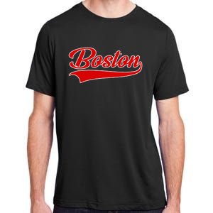 Boston Hometown Pride Throwback Design Print Classic Adult ChromaSoft Performance T-Shirt