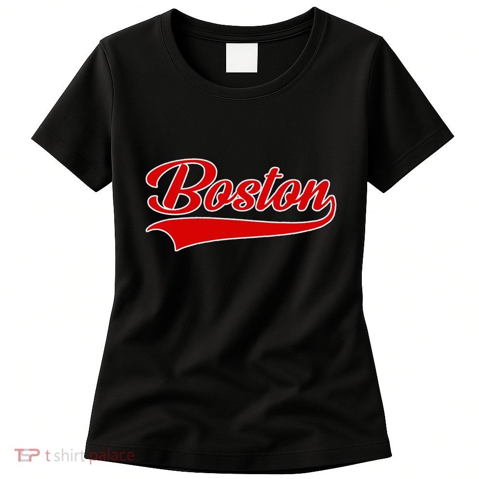 Boston Hometown Pride Throwback Design Print Classic Womens T-Shirt