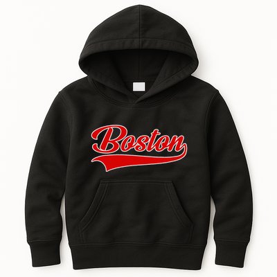 Boston Hometown Pride Throwback Design Print Classic Kids Hoodie