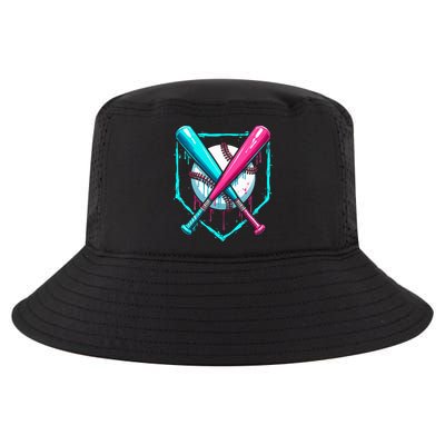 B.A.S.E.B.A.L.L Home Plate Drip Cool Comfort Performance Bucket Hat