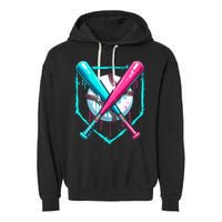 B.A.S.E.B.A.L.L Home Plate Drip Garment-Dyed Fleece Hoodie