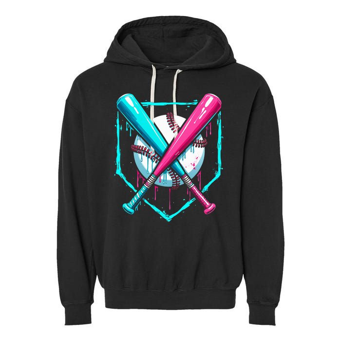 B.A.S.E.B.A.L.L Home Plate Drip Garment-Dyed Fleece Hoodie