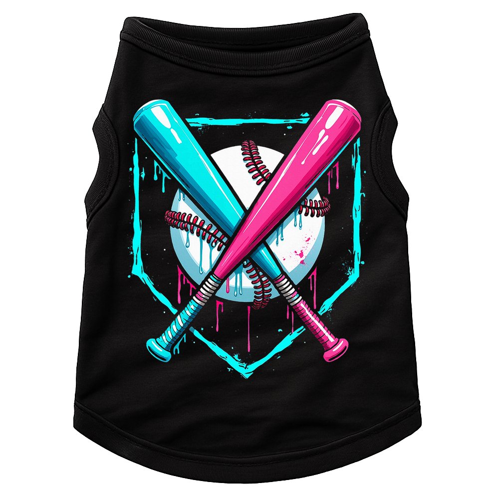 B.A.S.E.B.A.L.L Home Plate Drip Doggie Tank