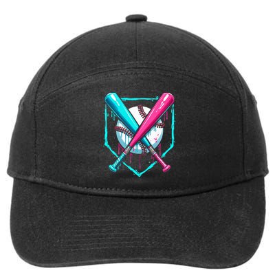 B.A.S.E.B.A.L.L Home Plate Drip 7-Panel Snapback Hat