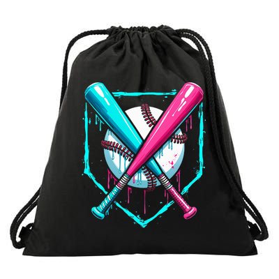 B.A.S.E.B.A.L.L Home Plate Drip Drawstring Bag