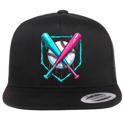 B.A.S.E.B.A.L.L Home Plate Drip Flatbill Hat