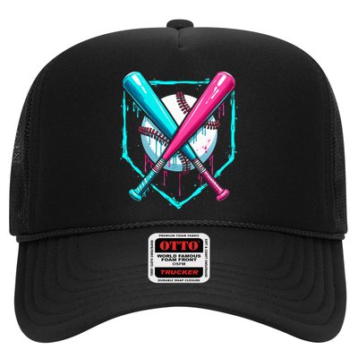B.A.S.E.B.A.L.L Home Plate Drip Trucker Hat