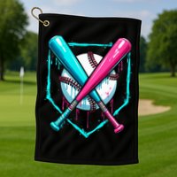 B.A.S.E.B.A.L.L Home Plate Drip Golf Towel