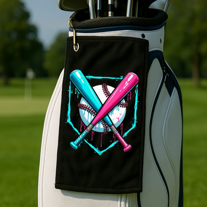 B.A.S.E.B.A.L.L Home Plate Drip Golf Towel