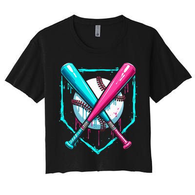 B.A.S.E.B.A.L.L Home Plate Drip Crop Top