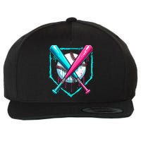 B.A.S.E.B.A.L.L Home Plate Drip Wool Snapback Cap