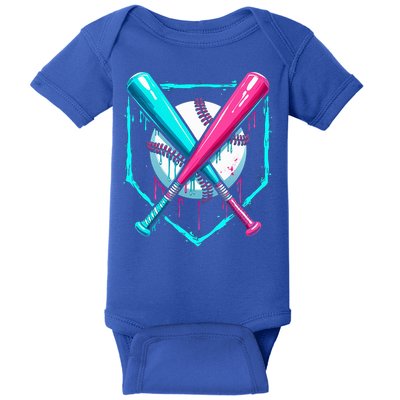 B.A.S.E.B.A.L.L Home Plate Drip Baby Bodysuit