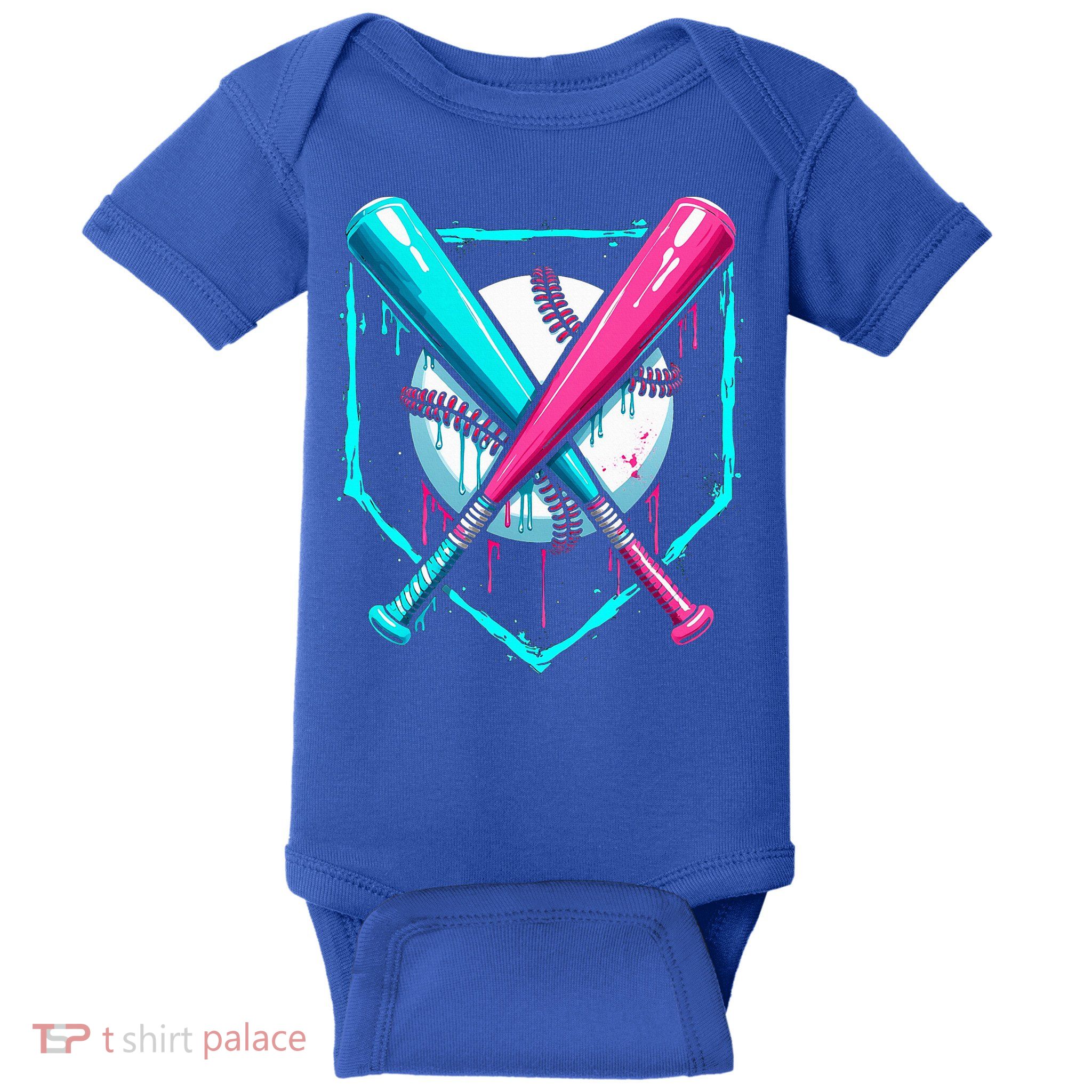 B.A.S.E.B.A.L.L Home Plate Drip Baby Bodysuit