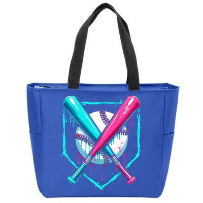 B.A.S.E.B.A.L.L Home Plate Drip Zip Tote Bag