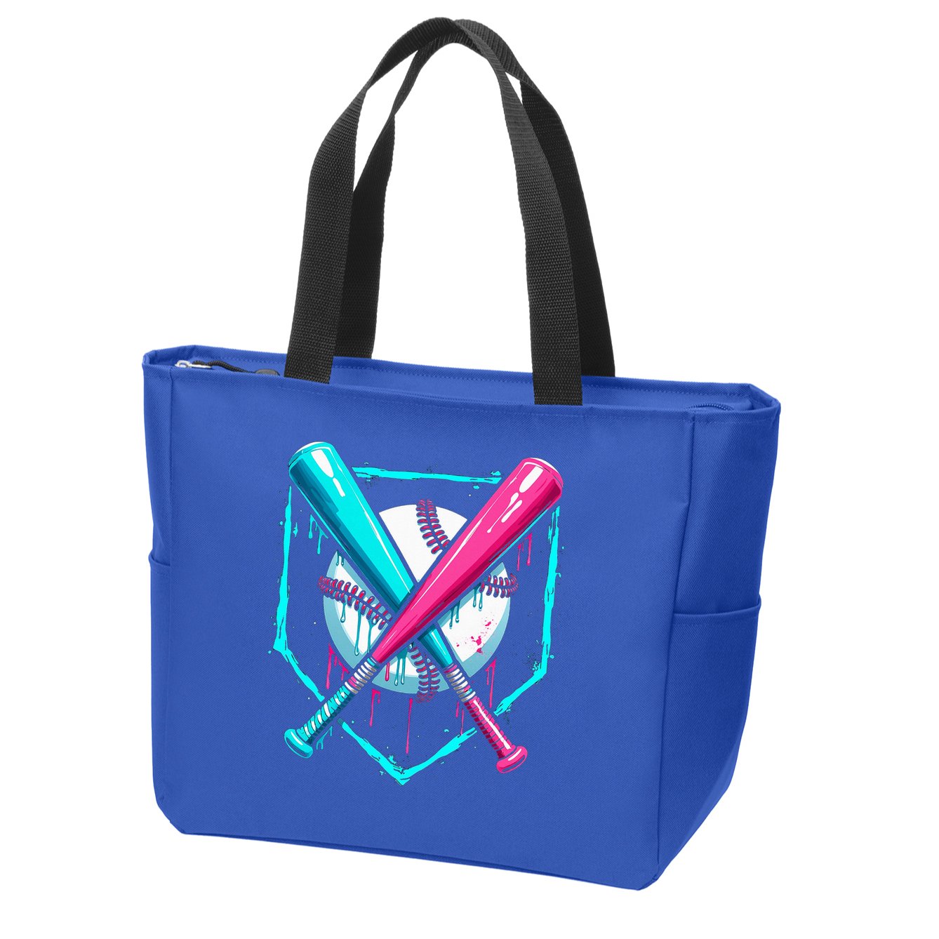B.A.S.E.B.A.L.L Home Plate Drip Zip Tote Bag