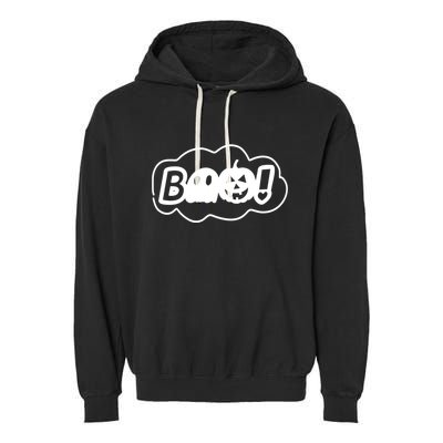 Boo Halloween Pumpkin Season Garment-Dyed Fleece Hoodie