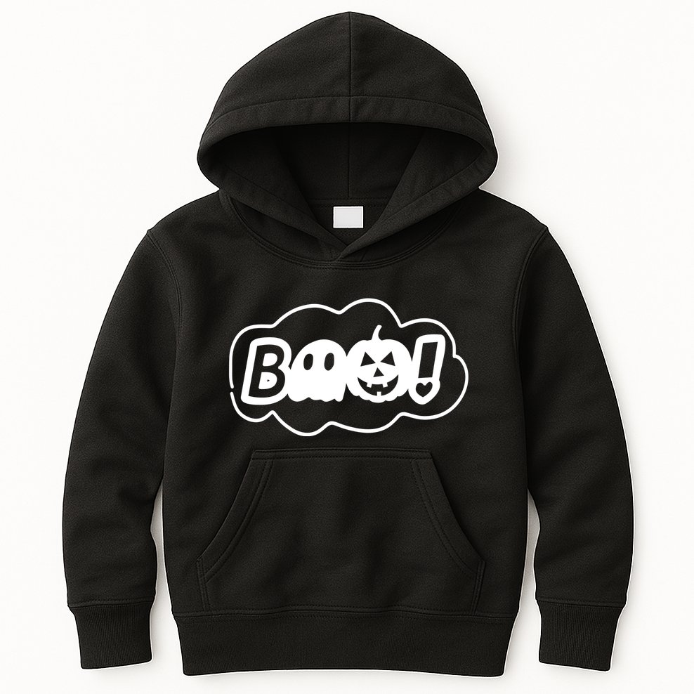 Boo Halloween Pumpkin Season Kids Hoodie