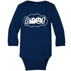 Boo Halloween Pumpkin Season Baby Long Sleeve Bodysuit