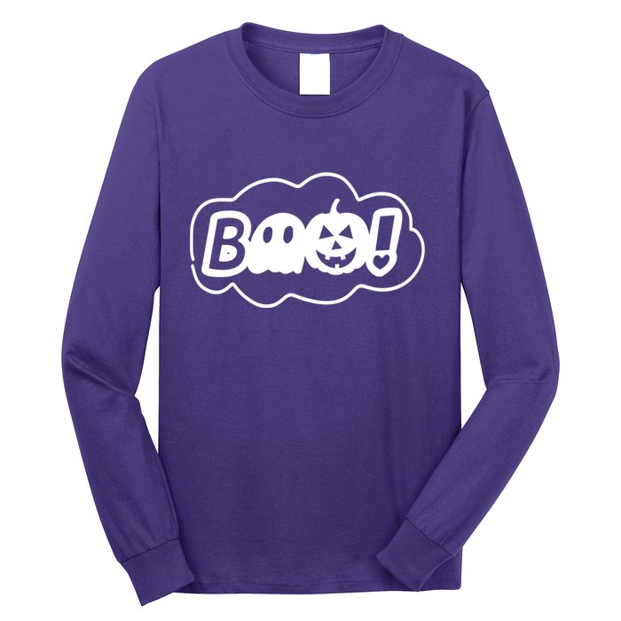 Boo Halloween Pumpkin Season Long Sleeve Shirt
