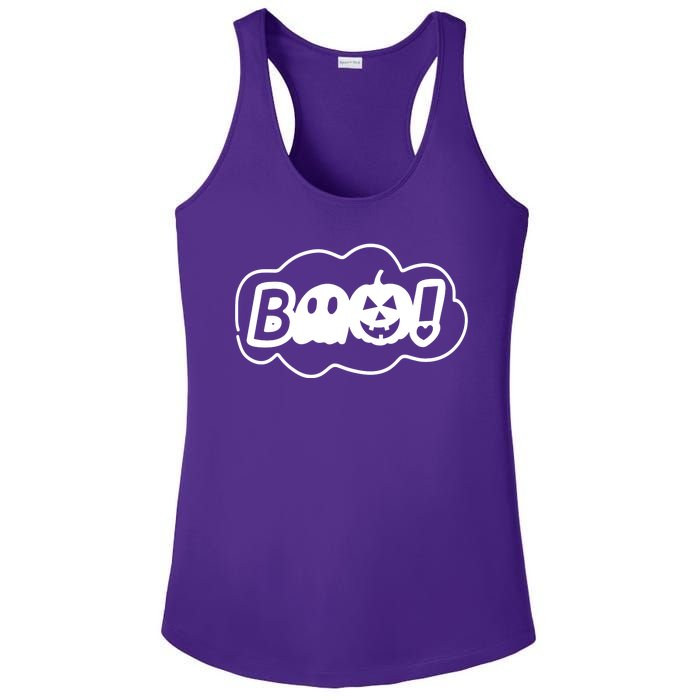 Boo Halloween Pumpkin Season Ladies PosiCharge Competitor Racerback Tank