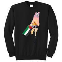 Boy Hold Palestine Flag Palestinians Map JerusalemS City Sweatshirt