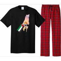 Boy Hold Palestine Flag Palestinians Map JerusalemS City Pajama Set