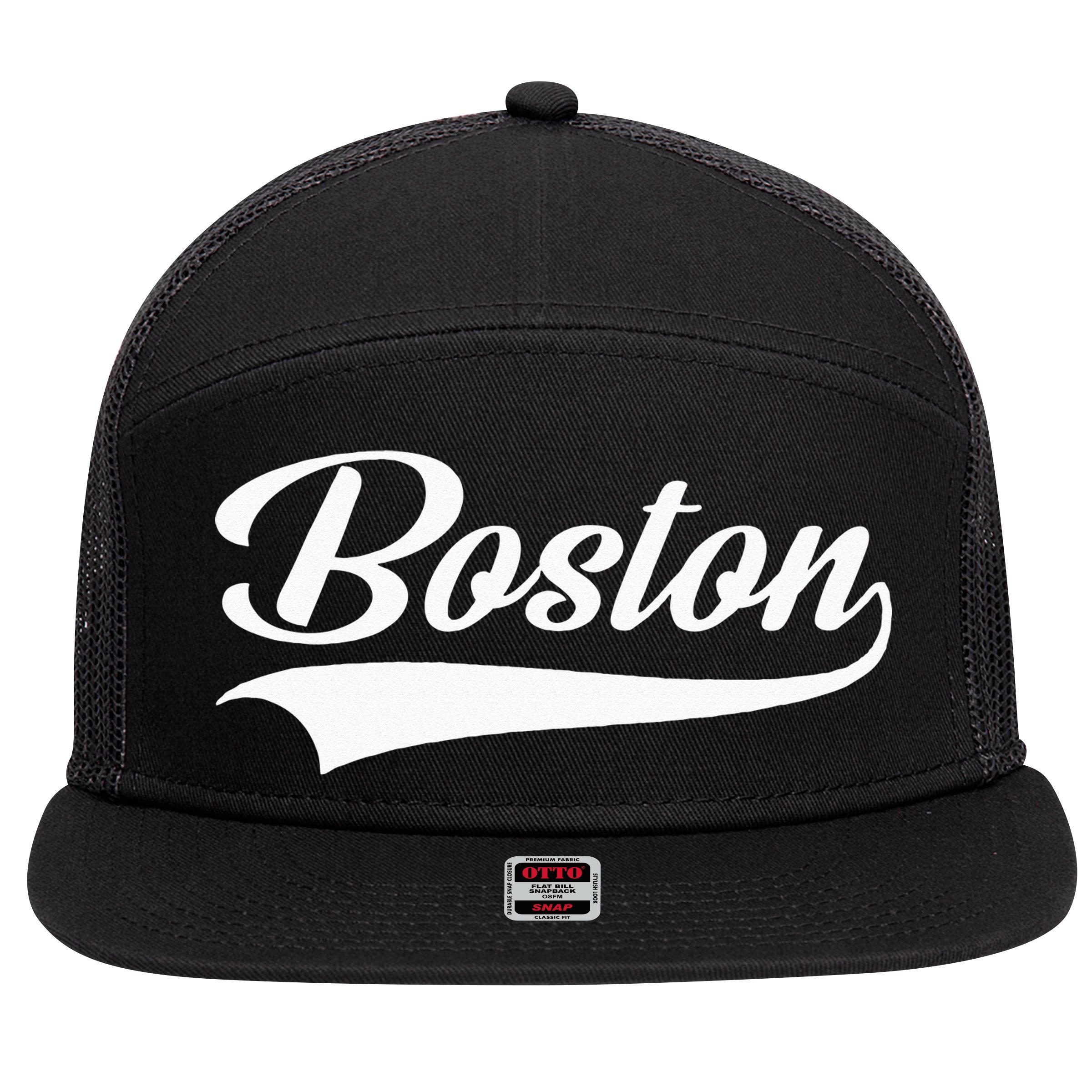 Boston Hometown Pride Massachusetts 7 Panel Mesh Trucker Snapback Hat