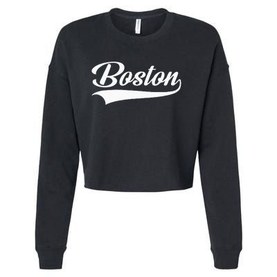 Boston Hometown Pride Massachusetts Cropped Pullover Crew