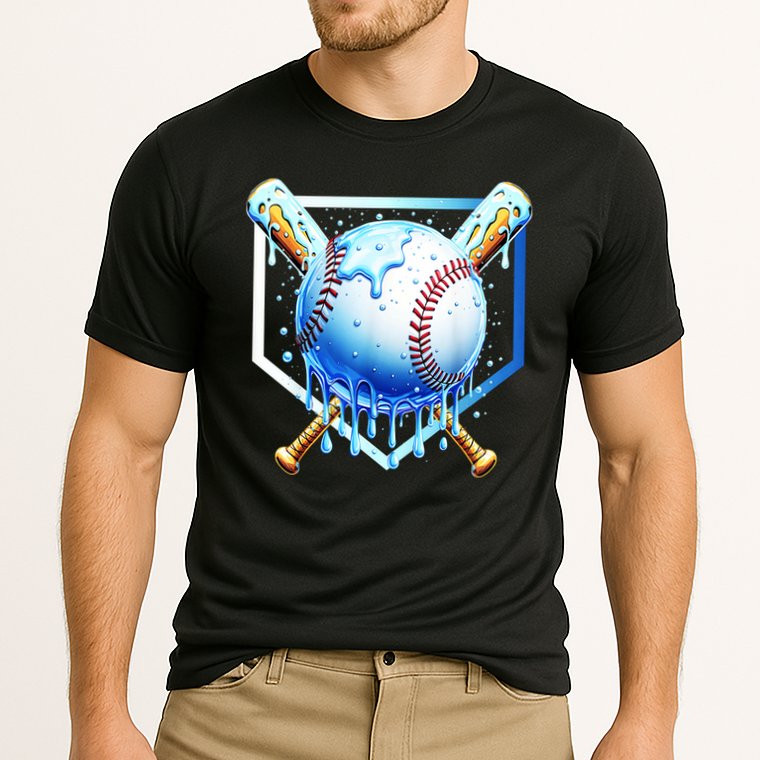 Baseball Home Plate Ice Cream Drip Sprinkles Drip Cooling Performance Crew T-Shirt