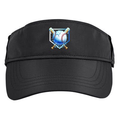 Baseball Home Plate Ice Cream Drip Sprinkles Drip Adult Drive Performance Visor