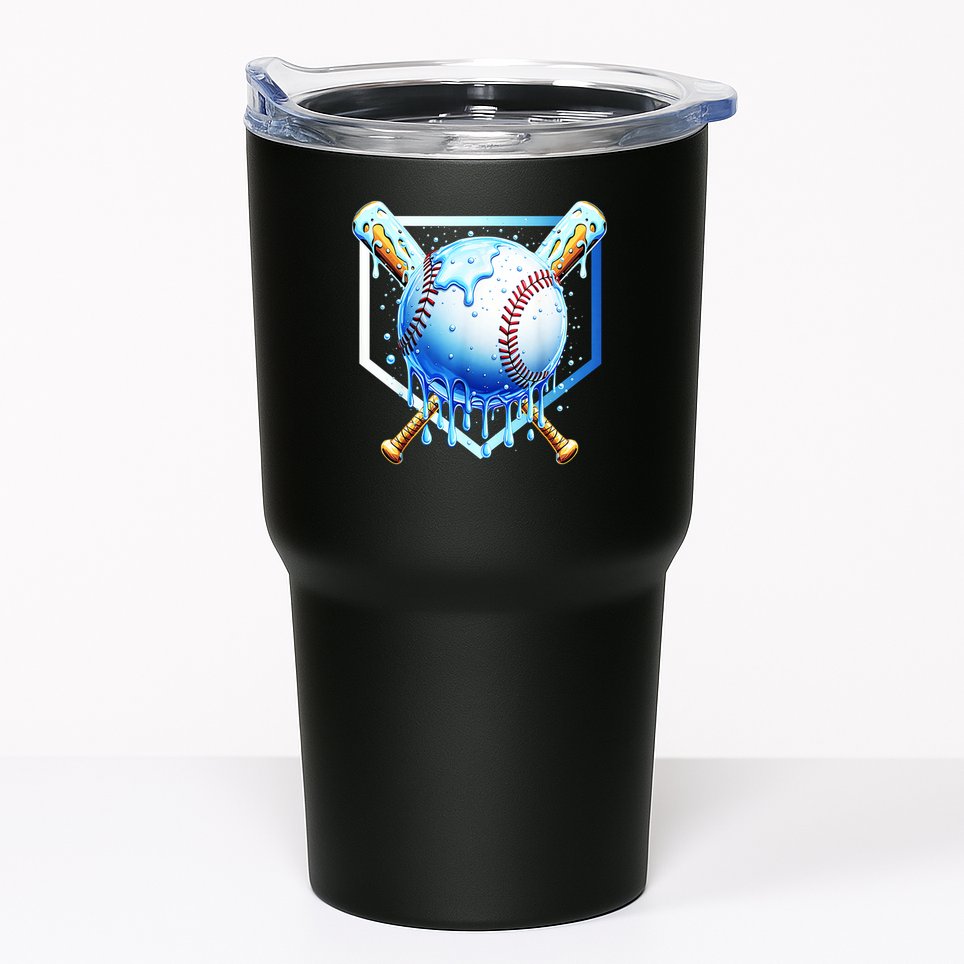 Baseball Home Plate Ice Cream Drip Sprinkles Drip Tumbler