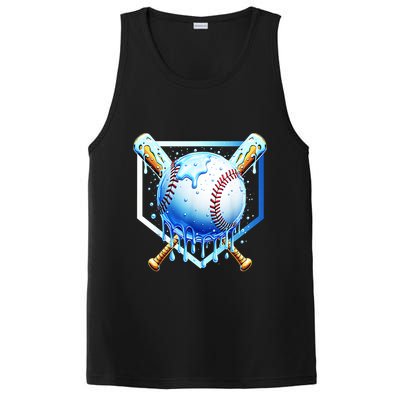 Baseball Home Plate Ice Cream Drip Sprinkles Drip PosiCharge Competitor Tank