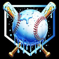 Baseball Home Plate Ice Cream Drip Sprinkles Drip Zip Tote Bag
