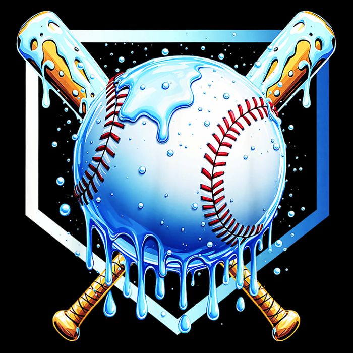 Baseball Home Plate Ice Cream Drip Sprinkles Drip Zip Tote Bag