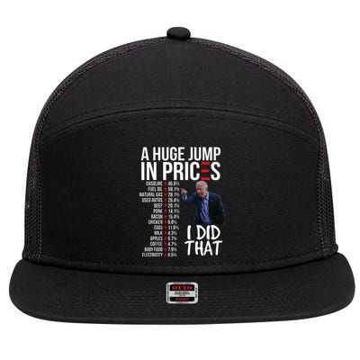 Biden High Prices Inflation Bad Economy Gas Unemployment Joe 7 Panel Mesh Trucker Snapback Hat