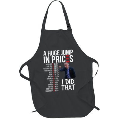 Biden High Prices Inflation Bad Economy Gas Unemployment Joe Full-Length Apron With Pockets