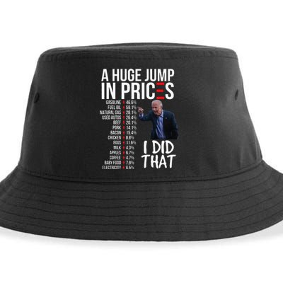 Biden High Prices Inflation Bad Economy Gas Unemployment Joe Sustainable Bucket Hat