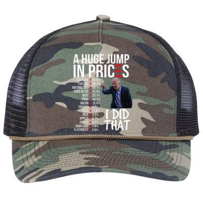 Biden High Prices Inflation Bad Economy Gas Unemployment Joe Retro Rope Trucker Hat Cap